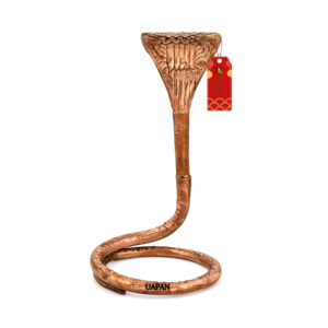 UAPAN Copper Snake Naag Statue for Shivling, Copper Religious Hindu Temple Worship Accessory - Divine Symbolism Nag for Shivling (6 inch)