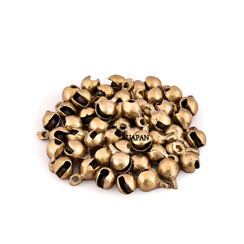 UAPAN Brass Sattriya Ghungroo Ankle Bells loose beads for kathak and satriya(pack of 100, 9mm)