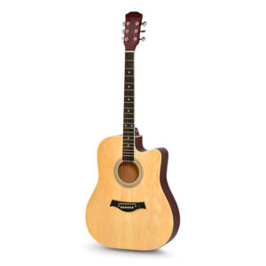 UAPAN Acoustic Guitar 38 Inch Rosewood Guitar Cutaway with Dual Action Truss Rod, Bag, 2 Picks